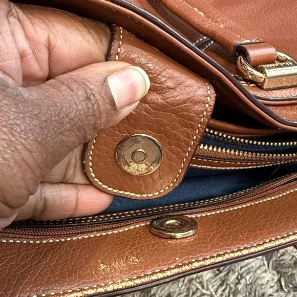 Cole Haan Brown Textured pebbled Leather work/everyday bag - Picture 7 of 13